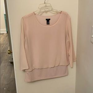 Flowing cinched pink top